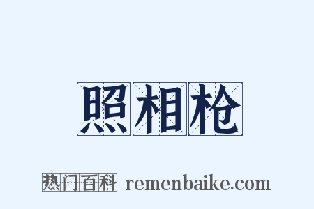照相枪是什么意思的图片